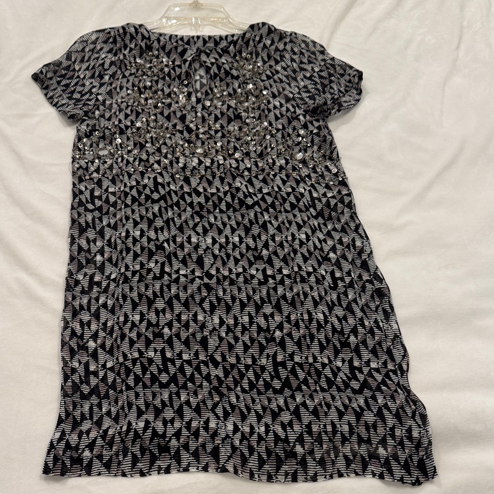 NWOT | Lucky Brand Geometric Beaded Dress